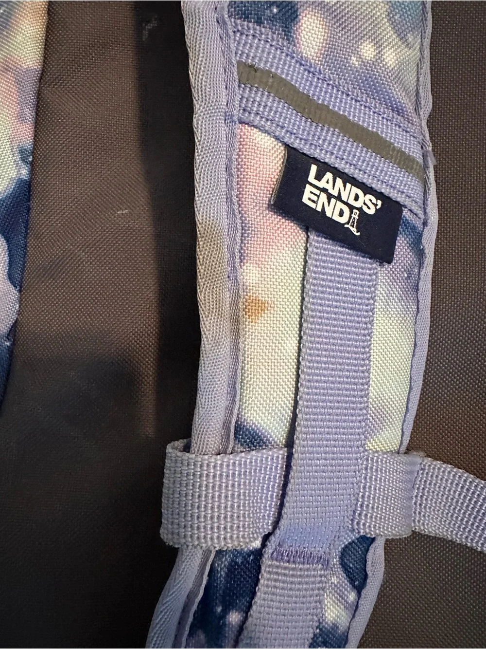 Lands' End XL Purple Space Tie-Dye Backpack